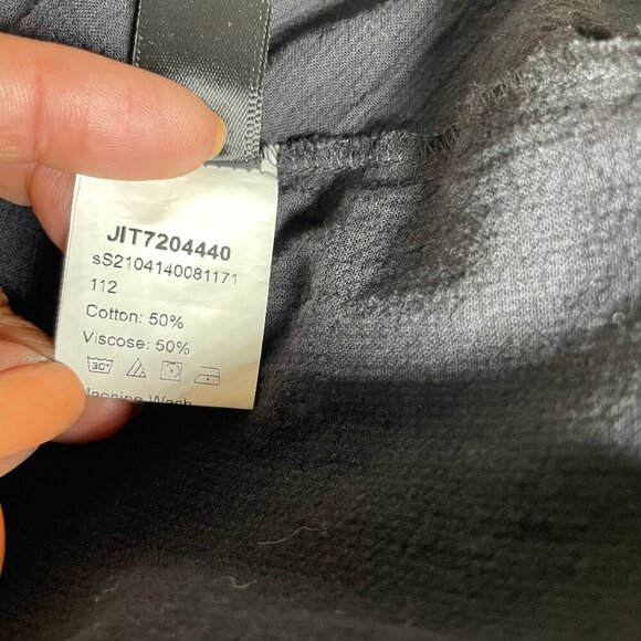 SHEIN Curve Black Cotton One Shoulder Fold Pleat Slit Hem Dress Summer 4X - Picture 11 of 12